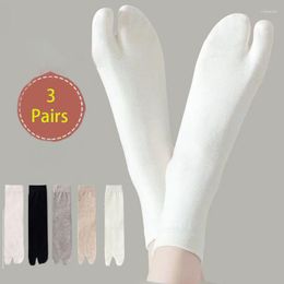 Женские носки, японские мужские и женские летние шлепанцы с двумя пальцами, сандалии с разрезом, дышащие, независимые, в стиле Харадзюку, весело