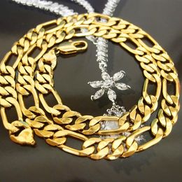 new heavy 70g 10mm 18k yellow Solid gold filled men's necklace curb chain jewelry213S