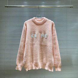 2023 Autumn/Winter Nowe rzemieślnicze litera Jacquard dziennik mody z długim rękawem kardigan unisex z kapturem sweter ciężki robota polarowa top z kapturem unisex h1L33