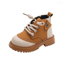 Boots COZULMA Autumn Winter Children For Boys British Style Short 1-6 Years Girls Ankle Leather Kids Casual Shoes