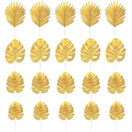 Decorative Flowers Simulated Leaves Simulation Desktop Decorations Gold Wedding Branch Banquet Home