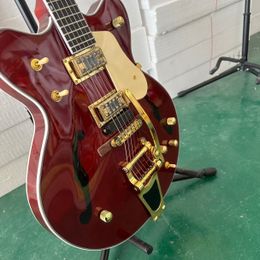 6122 Chet Atkins Country Gentleman Brown Semi Hollow body Jazz Electric Guitar Simulated F Holes Grover Imperial Tuners Thumbnail Inlay Bigs Tremolo Gold Hardware