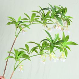 Decorative Flowers Luxury Banyan Flower Branch Wedding Party Decoration Christmas White Room Decor Fleurs Artificielles Artificial