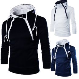 Men s Hoodies Sweatshirts Long Sleeve for Men Zipper Hooded Pullover High Neck Mens Sweatshirt Top Jacket Coat Black Sweater 230918