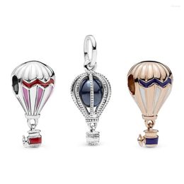 Loose Gemstones Summer Series High Quality S925 Sterling Silver Air Balloon Charm Suitable For Bracelet DIY Jewellery