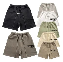 2023 Men shorts Cotton Sports shorts Panties Fashion Plain Five-piece Street Length Drawstring Pants Knee beach Top Shirts S-XL