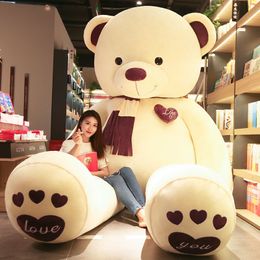 Stuffed Plush Animals Plush Dolls Big Huggable High Quality 4 Colours Teddy Bear With Scarf Stuffed Animals Plush Toys Doll Pillow Kids Lovers Birthday Baby Gift 24314