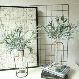 Decorative Flowers Artificial Plants Ferns Fake Flower Staghorn Green Leaves Eucalyptus