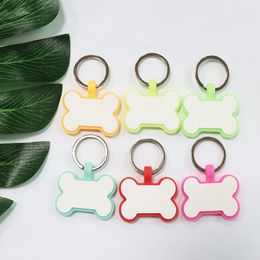 Dog Tag Creative Multicolor Glow Silicone Luminous Light No Electricity Pet Loss Prevention Collar Nameplate Pendant Bone Shape