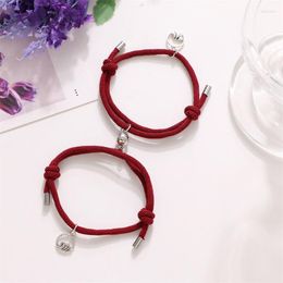 Charm Bracelets 2 Pcs Minimalist 2023 Handmade Bracelet Women Lover's Couple Female Male Paired Friendship Wholesale Jewelry Gift