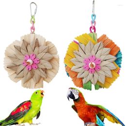 Other Bird Supplies Lovebird Parrots Budgies Cage Toy Climbing Natural Straw Molar Grass Grinding For Parakeets Cockatiel B03E