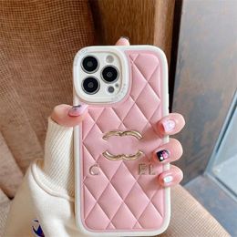 fashion women cell Phone case for iphone 14 Promax 13pro 12 iphone case luxury leather mobile Phone case designer letter back cover dirt resistant leather l5