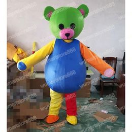 Halloween Colourful Bear Mascot Costume Carnival Unisex Adults Outfit Adults Size Christmas Birthday Party Outdoor Dress Up Costume Props