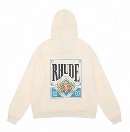 new Mens hoodies RHUDE Hoodied Men Women Designer Hoodies fashion Popular logo Letters printing Pullover winter Sweatshirts i8rl#