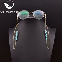 Other Fashion Accessories Eyeglasses chains Natural Ladies Turquoise Symmetrical Glasses Pendant Hairpin Wedding Gift Fashion Jewelry No Glasses GH0037 230918