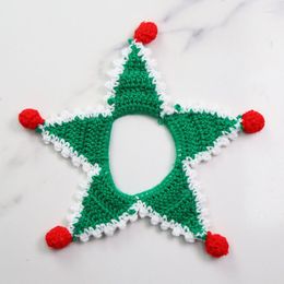 Cat Collars 2023 Christmas Gift Pet Dog Scarf Decoration Saliva Towel Tree Five-pointed Star Bib Accessories