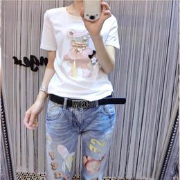 Whole-Summer new arrival 2016 short-sleeve plus size clothing beading slim basic shirt291w