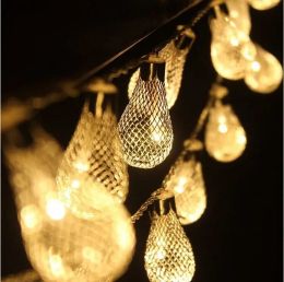 LED Srings Metal Bulbs String Light 3W With US EU Plug Holiday Lighting for Christmas Wedding Party 20Pcs/Set LL