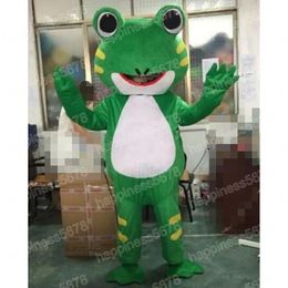 Performance Green Frog Mascot Costumes Cartoon Character Outfit Suit Carnival Unisex Adults Size Halloween Christmas Fancy Party Carnival Dress suits