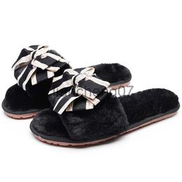 Slippers Hotsale Promotion Plush bow Slippers Home Slipper cute House Shoes for Women Men x0916