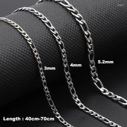 Chains Stainless Steel Figaro Chain Basic Women Necklace Men Punk Silver Color Female Choker Hip Hop Jewelry Gift