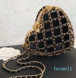 Lambskin Gold-Tone Metal Designer Handbag Luxury Crossbody Bags Chain Flap Bag Mirror quality evening Clutch Bags
