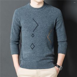 Men's Sweaters Brand Merino Wool O-Neck Striped Men Clothing Autumn Winter Arrival Classic Pullover Pull Homme Z3041