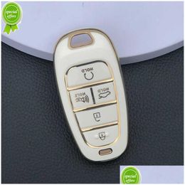 Car Key New Tpu Er Shell For Hyundai Santa Fe Son 2022 Nexo Nx4 Atos Solaris Prime 2021 5 4 Button Premium Case Fob Drop Delivery Auto Dhxfv