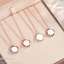 Fashion Designer Jewelry men pendants Necklace Four Leaf Clover Rose Gold Silver Gift Link Chain Love Heart Pendant Necklaces for 260B