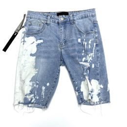 Latest Listing Summer Mens Jeans Short Length Denim Pants Fashion Ripped Casual Washed Homme Hip Hop Pant Breathable Trousers Male310Q