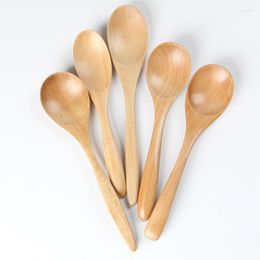 Spoons Wooden Spoon 1 Pieces Wood Soup For Eating Mixing Stirring Cooking Long Handle With Japanese Style Kitchen Utensil