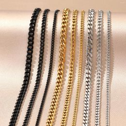 Pendant Necklaces Stainless Steel 3/7/11mm Width Chain Necklace Hip Hop For Women Men On The Neck Fashion Jewellery Accessories