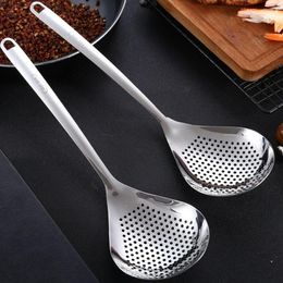 Spoons Stainless Steel Fast Drain Home Cooking Gadgets Dinnerware Strainer Filter Ladle Spoon Skimmer