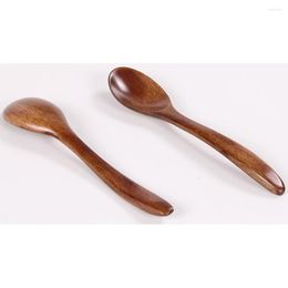 Spoons 5 Pcs Kitchen Wooden Bamboo Cooking Utensil Tool Soup Teaspoon Tableware Honey Coffee Mixing Spoon