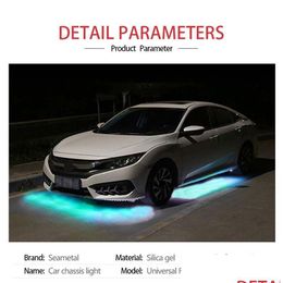 Decorative Lights Car Flexible Underglow Strip Light Led Underbody Remote /App Control Rgb Neon Ambient Atmosphere Lamp Drop Delivery Dhtju