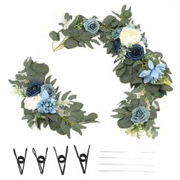 Decorative Flowers Wedding Decoration Set Artificial Flower Arch Decor Floral Display Fake Plant For Party Wall Ceremony