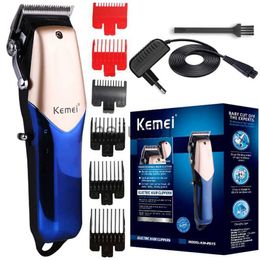 Electric Shavers Kemei Professional Fades Hair Trimmer For Men Blending Hair Clipper Cord Cordless Electric Hair Cutter Machine Rechargeable x0918