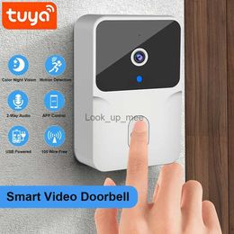 Doorbells Tuya WiFi Video Doorbell Wireless HD Camera PIR Motion Detection IR Alarm Security Smart Home Door Bell WiFi Intercom for Home HKD230918