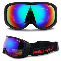 Ski Goggles Outdoor Mountain Baby Boy Snow Goggles Winter Anti Fog Children Ski Glasses Double Layer Girl Skiing Eyewear Toddler Kids Glass 230918