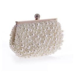 Handbags Purses Pearls Women Pearl Imitation Diamonds Metal Day Clutches Purse For Party Wallets Bridal Hand Bags Drop Delivery Events Dhlp7