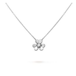 Exquisite Elegant Fashion Style frivole pendant luck necklace Four leaf clover clover Multiple specifications styles gold rose silver crystal diamond mini small
