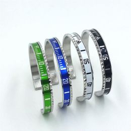 4 Colours Classic design Bangle Bracelet for Men Stainless Steel Cuff Speedometer Bracelet Fashion Men's Jewellery with Retail p3074