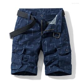 Men's Shorts Pure Cotton Summer Mens Cargo Boys Casual Pocket Streetwear Plus Size Male Long Bermuda Z137