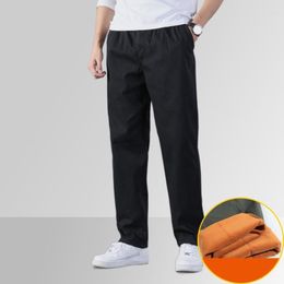 Men's Pants Mens Winter Warm Cargo Thick Fleece Tactical Men Outwear Cotton Straight Work Trousers Casual Plus Size