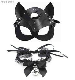 Costume Accessories erotic Women Sexy Mask Half Eyes Cosplay Face Cat Leather Mask Halloween Party Cosplay Mask Masquerade Ball Fancy Masks L2207116458152 L230918