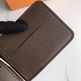 2022 Designer Genuine Leather women Men Wallets Card Holders Fashion Short Luxury Multiple Mini Wallet Key Coin Card Holder Damier2809