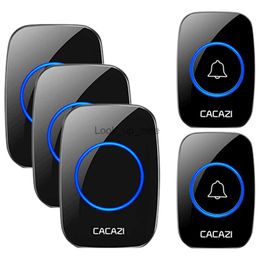 Doorbells CACAZI Wireless Waterproof Doorbell 300m Range US EU UK Plug Home Intelligent Door Bell 60 chimes 0-110db Cordless Calling Bell HKD230918