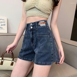 Women's Jeans Denim Shorts For Style With Open Ends Loose Fit Slimming Straight Leg Wide High Waist A-line Large Size Ho
