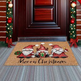 Carpets Christmas Welcome Gnome Doormat Front Porch Rugs Welcome Mat Christmas Gnome Door Mat Indoor Outdoor Doormats Entrance Carpet 230918