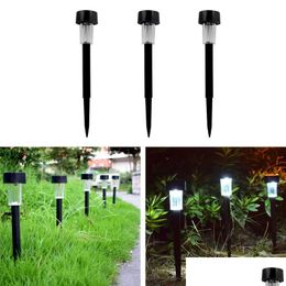 Party Decoration Solar Lawn Lamp Outdoor Lighting Led Can Be Inserted In The Ground Courtyard Light Small Nightlight Household Daily D Dhmhd